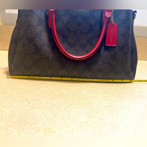 COACH Rowan Satchel signature canvas crossbody purse - Picture 5 of 6